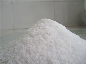 Polvere di cristallo di acido glutammico incolore